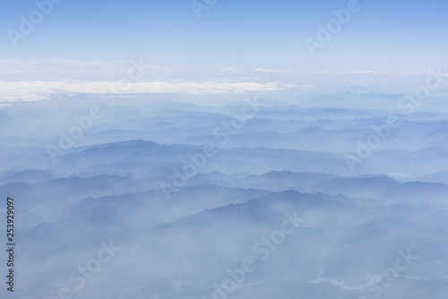 layers of mountain landscape