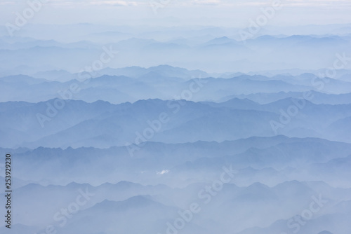 layers of mountain landscape