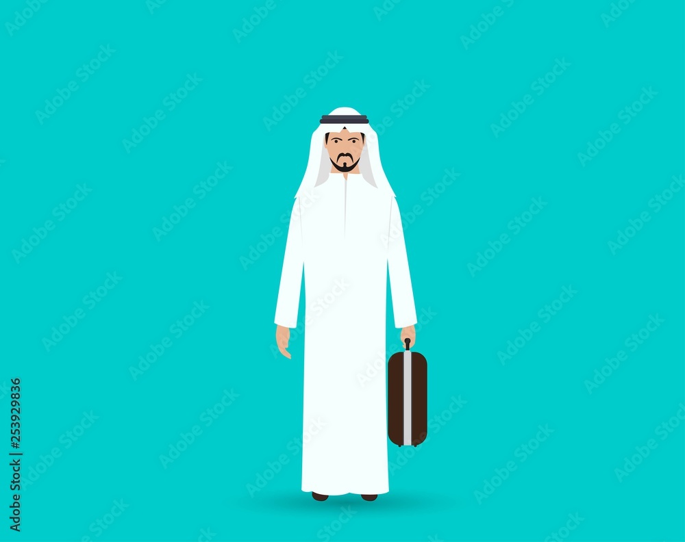 Vector illustration of Arabic man character image Vector illustration of Arabic man character image