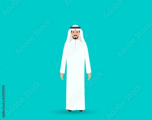 Vector illustration of Arabic man character image