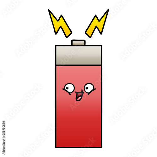 gradient shaded cartoon battery
