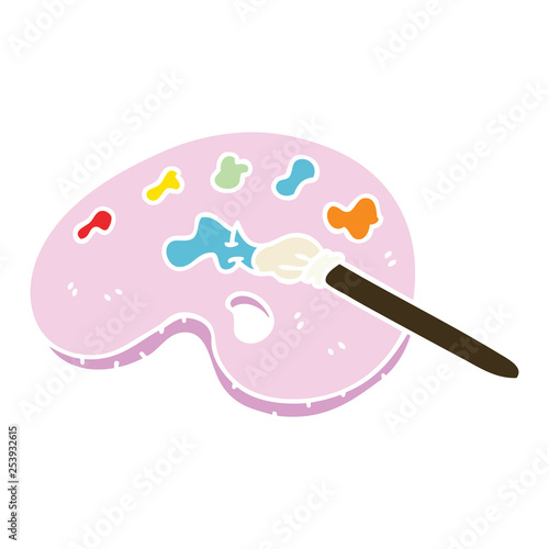 quirky hand drawn cartoon art pallette