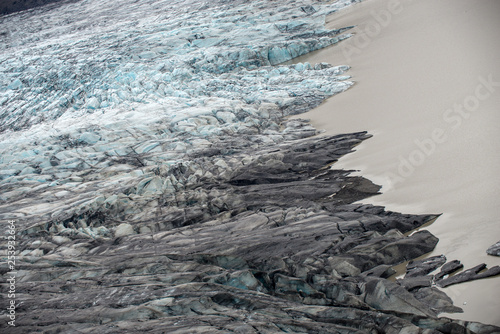  Svinafellsjokull glacier, part of Vatnajokull glacier. Skaftafel National Park on Iceland photo