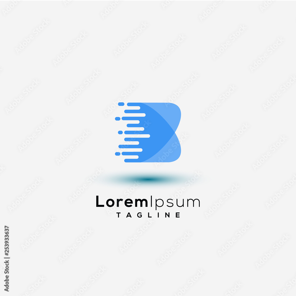 Motion Speed Line Letter B Logo Design Template Element Motion Speed Line Letter B Logo Design Template Element