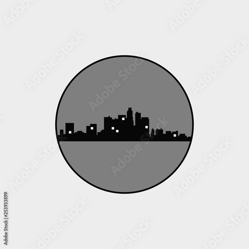 Cityscape background. Vector illustration