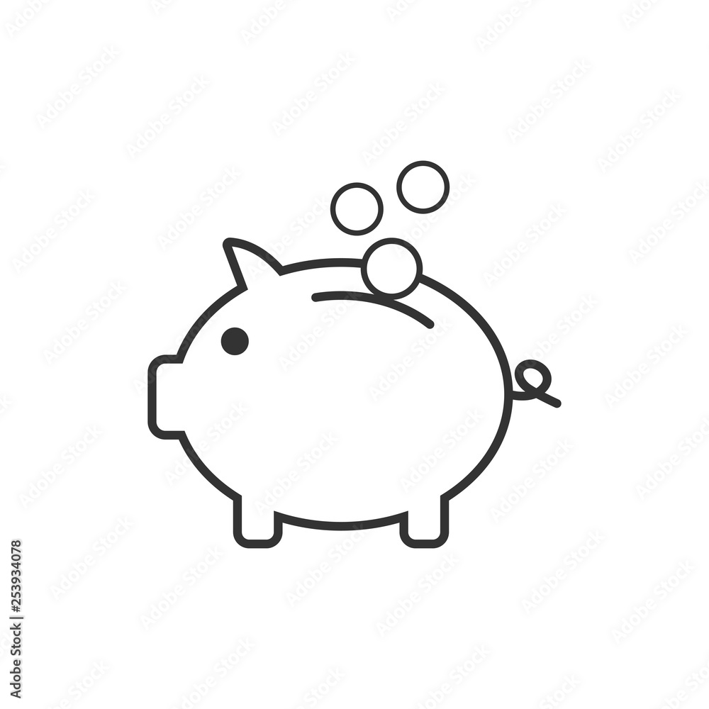 Bank, finance, money, pig, saving icon. Vector illustration, flat design. Bank, finance, money, pig, saving icon. Vector illustration, flat design.