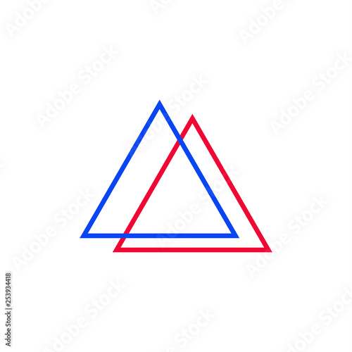 Two Triangles .Vector Hipster Design Template .