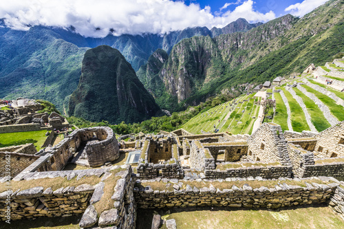 The walls of the blocks at Machu Picchu