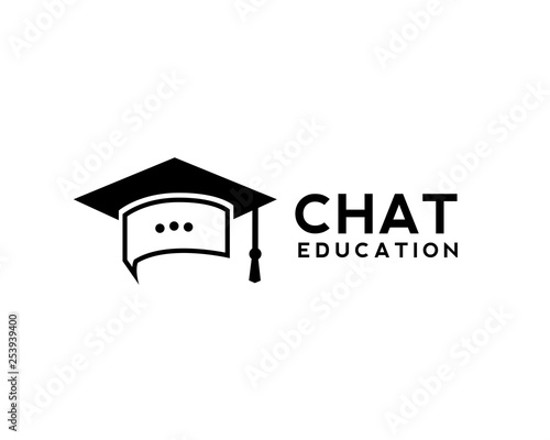 Chat online education logo design inspiration