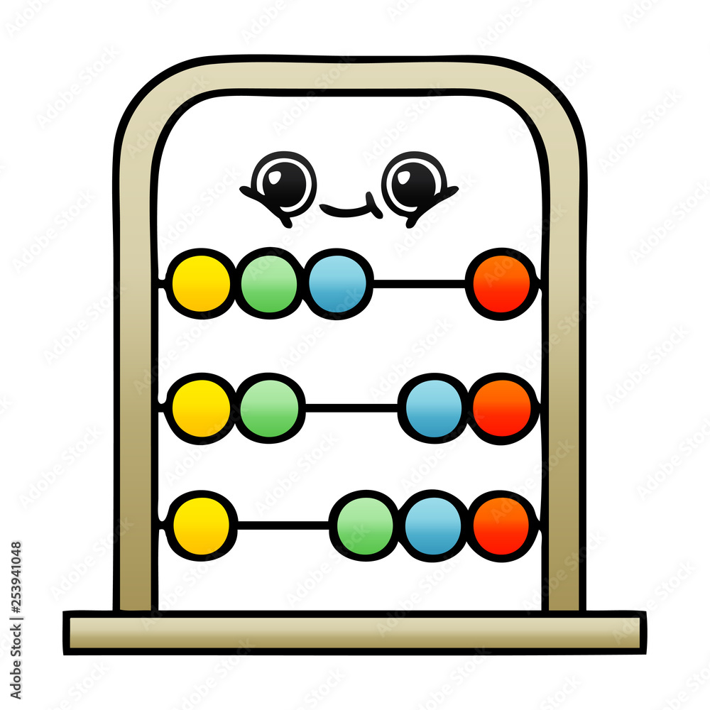 gradient shaded cartoon abacus gradient shaded cartoon abacus