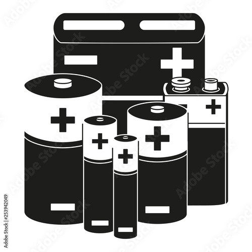 Black and white battery set