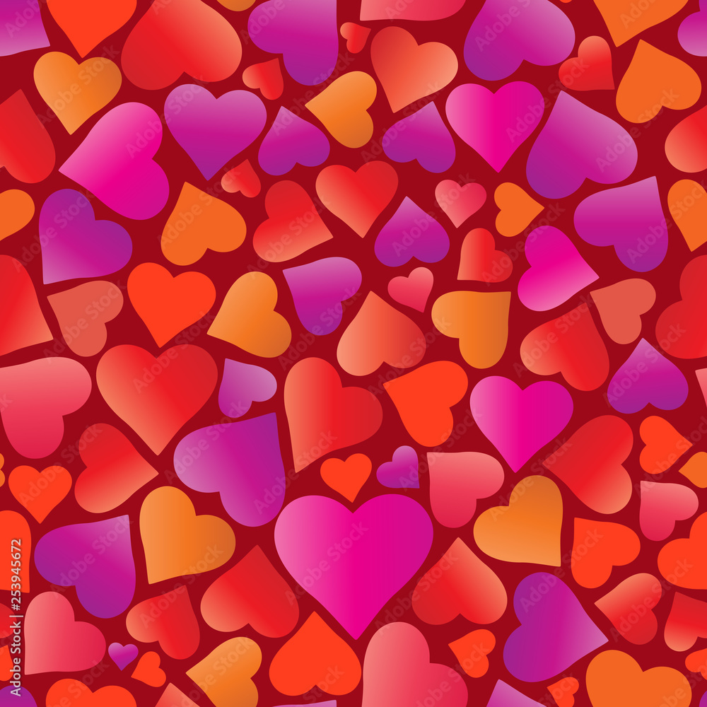 Seamless pattern with hearts. Isolated vector illustration. Seamless pattern with hearts. Isolated vector illustration.