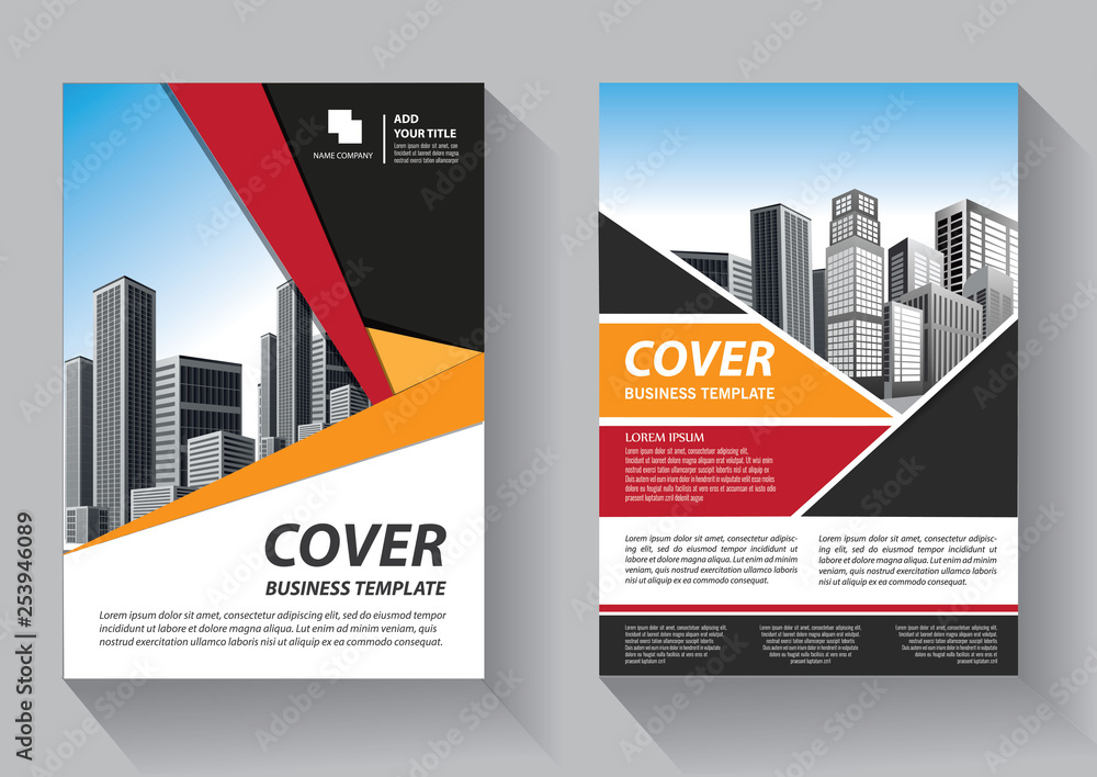 Business abstract vector template. Brochure design, cover modern layout, annual report, poster, flyer in A4 with colorful triangles, geometric shapes for tech, science, market with light background Business abstract vector template. Brochure design, cover modern layout, annual report, poster, flyer in A4 with colorful triangles, geometric shapes for tech, science, market with light background