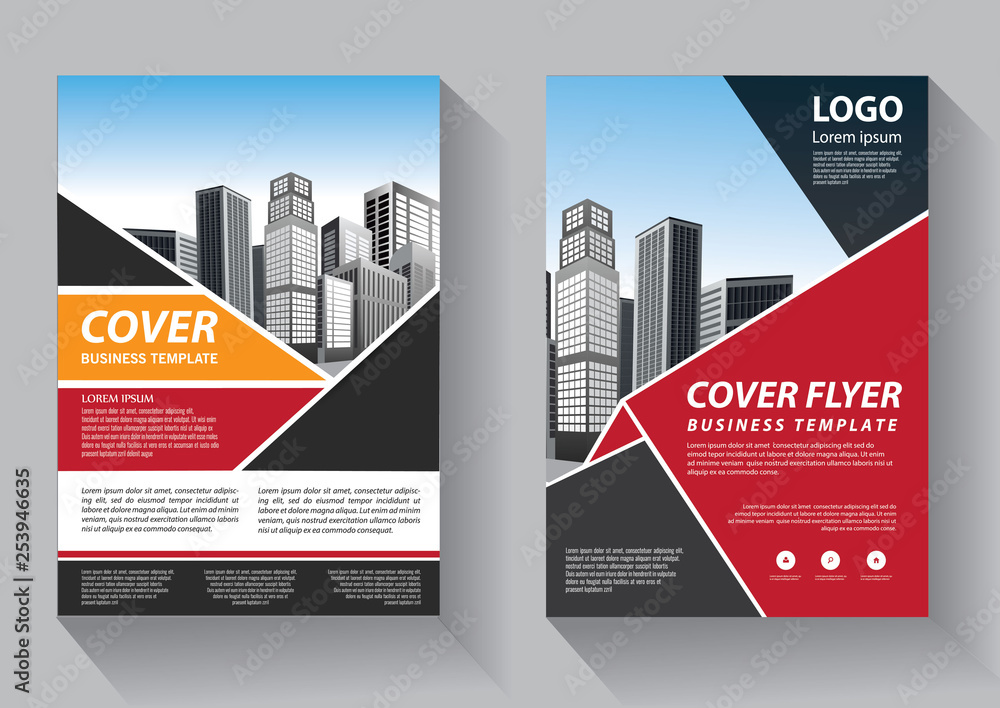 Business abstract vector template. Brochure design, cover modern layout, annual report, poster, flyer in A4 with colorful triangles, geometric shapes for tech, science, market with light background Business abstract vector template. Brochure design, cover modern layout, annual report, poster, flyer in A4 with colorful triangles, geometric shapes for tech, science, market with light background