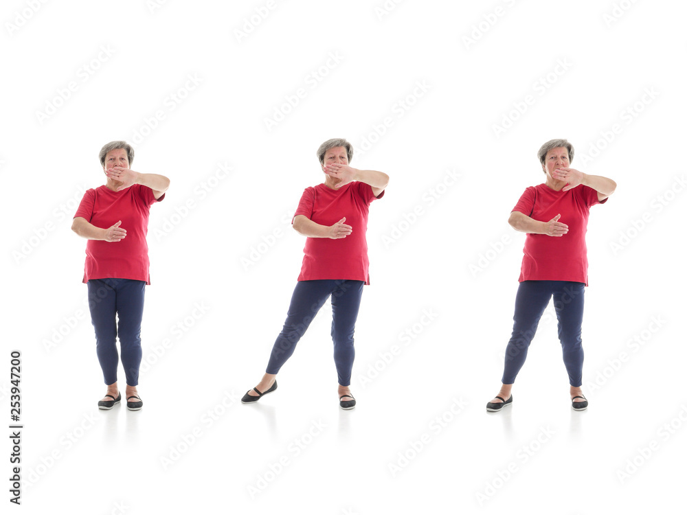 Fototapeta premium Tai chi forms performed by older woman