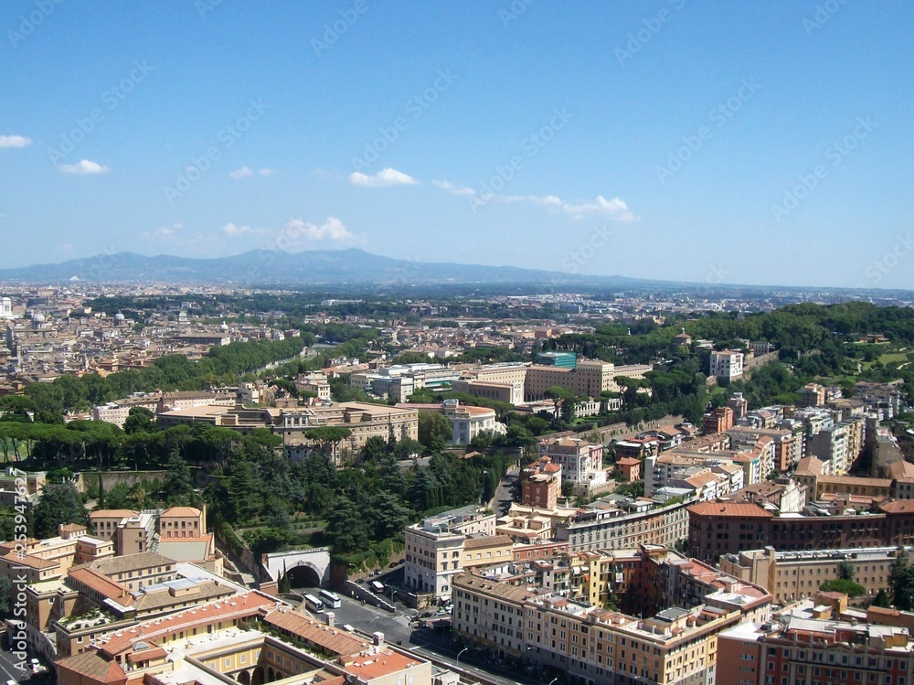 Aerial view of rome