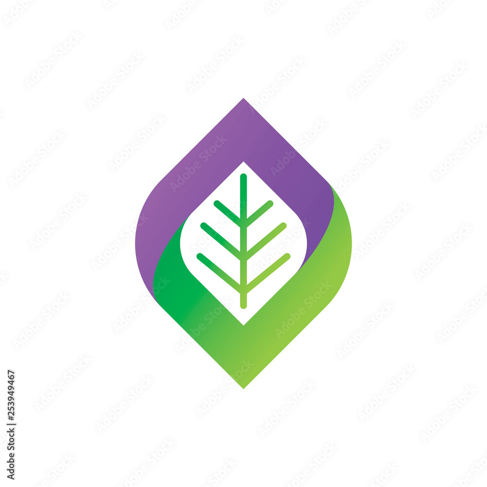 Leaf Logo Design Vector Template Set Leaf Logo Design Vector Template Set