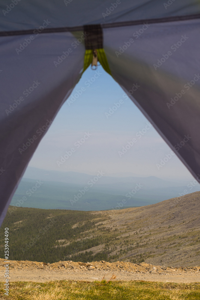 tent in mountains