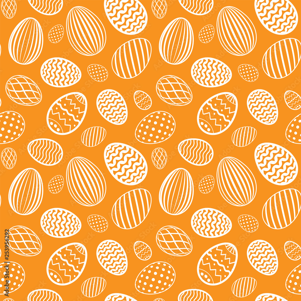 Easter egg seamless pattern. Pastel color, holiday eggs texture. Simple abstract decorative template for Happy Easter celebration. Stylized cute ornament wallpaper, card, fabric. Vector illustration Easter egg seamless pattern. Pastel color, holiday eggs texture. Simple abstract decorative template for Happy Easter celebration. Stylized cute ornament wallpaper, card, fabric. Vector illustration