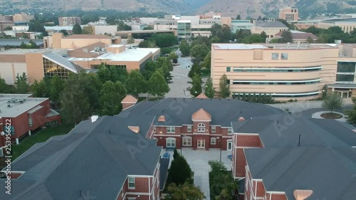 Flying over Utah State University photo