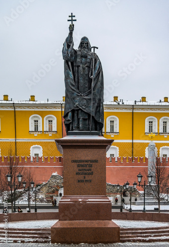 Patriarch Hermogenes Statue, Moscow, Russia.
