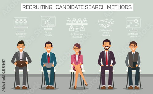 Flat Banner Recruitment Candidate Search Methods.