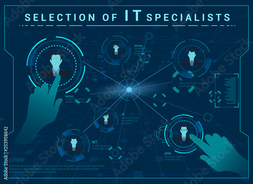 Vector Illustration Selection IT Specialists