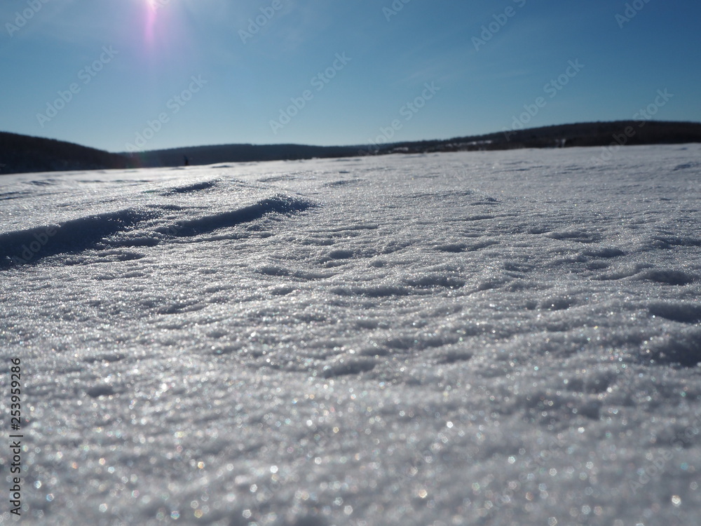 Obraz premium winter snow sun