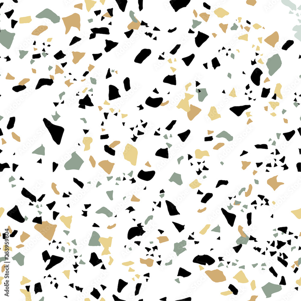 Terrazzo, trendy seamless pattern, great for packaging, gift wrapping and custom graphic designs