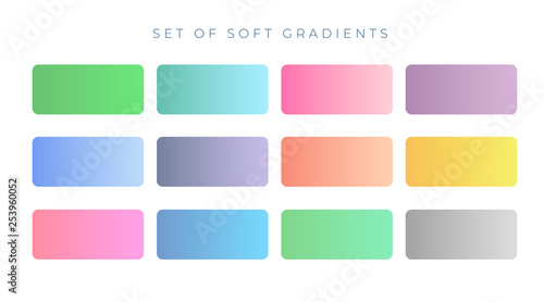 elegant soft color gradient swatches
