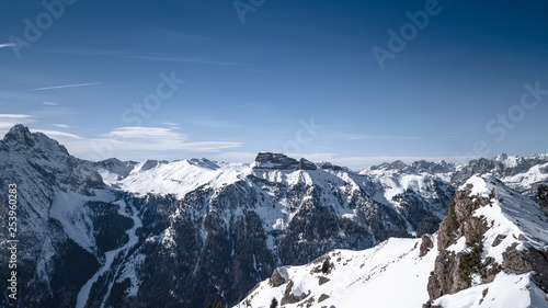 beautiful winter mountain landscape from drone © andrzej