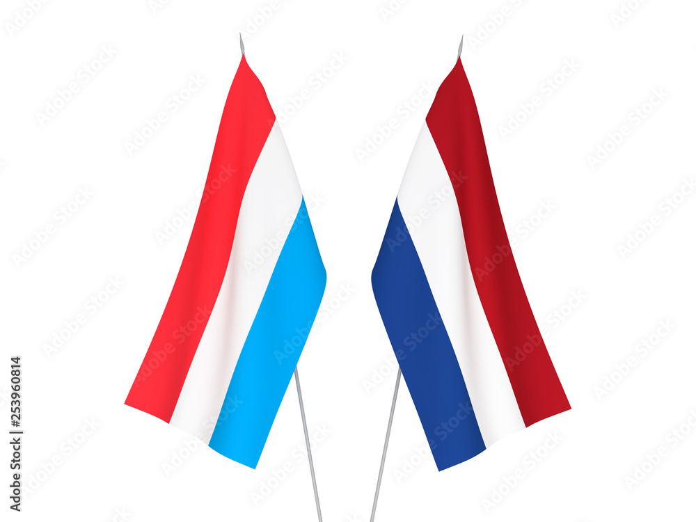Netherlands and Luxembourg flags