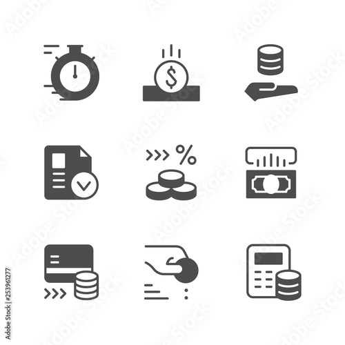 Set icons of credit