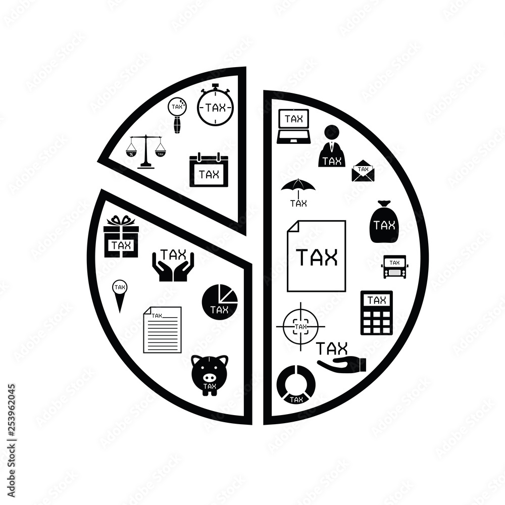Naklejka premium graph tax concept