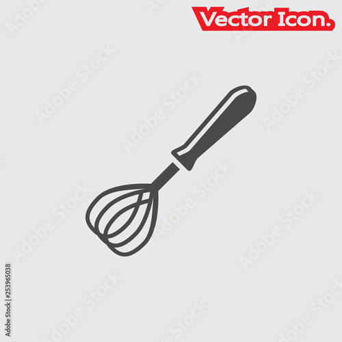 whisk icon isolated sign symbol and flat style for app, web and digital design. Vector illustration.