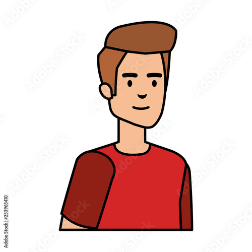 young and casual man character