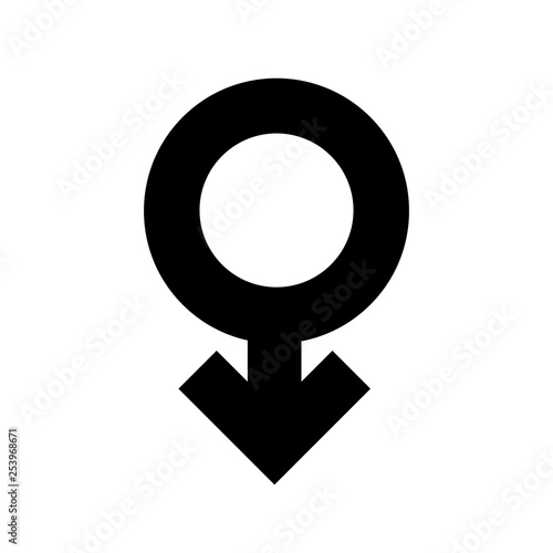 Sign male gender black icon. A symbol sexual affiliation. Flat style for graphic design, logo. A happy love. Vector illustration photo