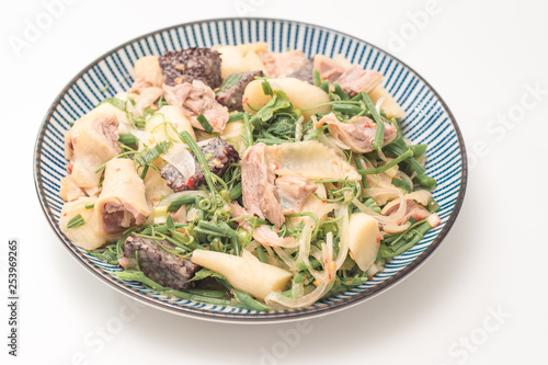 Taiwanese Food, called salty chicken, which is a kind of traditional food that meat or fowl stewed with salty and strained before serving.