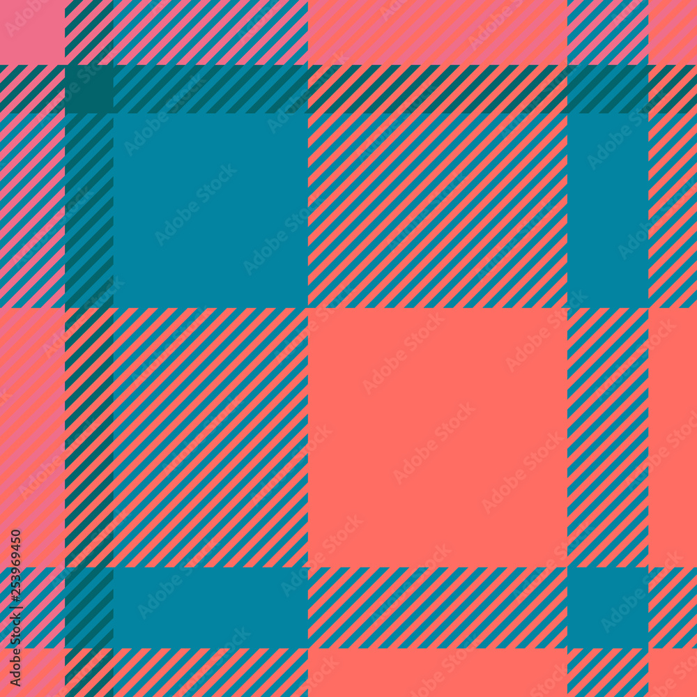 Plaid or tartan vector is background or texture in many color Plaid or tartan vector is background or texture in many color