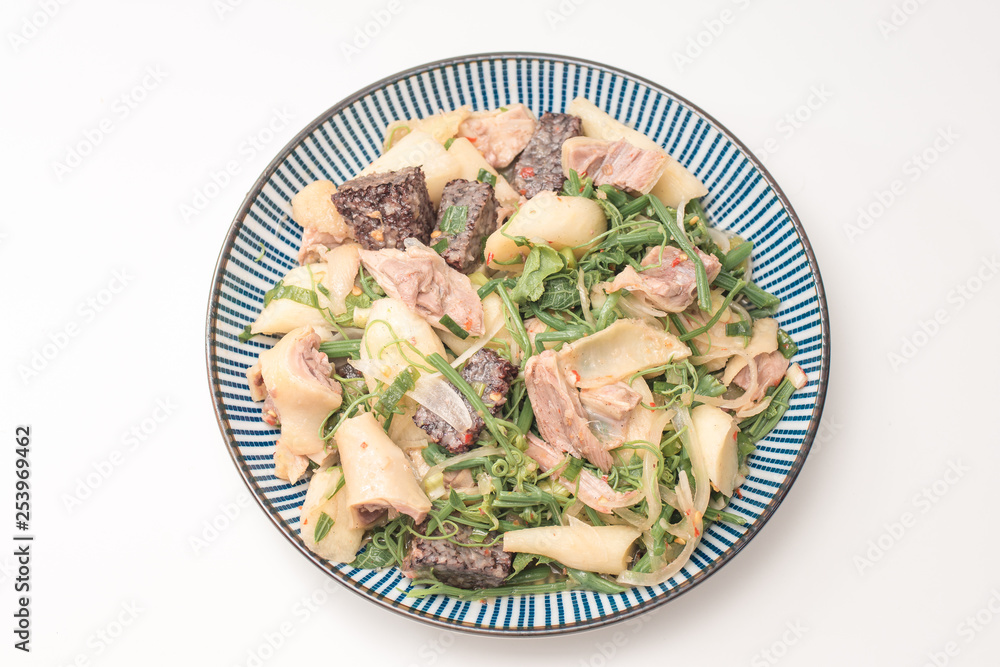 Taiwanese Food, called salty chicken, which is a kind of traditional food that meat or fowl stewed with salty and strained before serving.