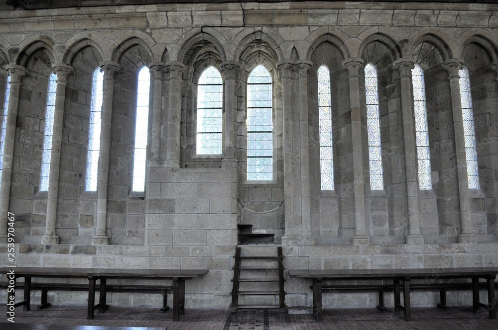 Naklejka premium モンサンミッシェルの回廊