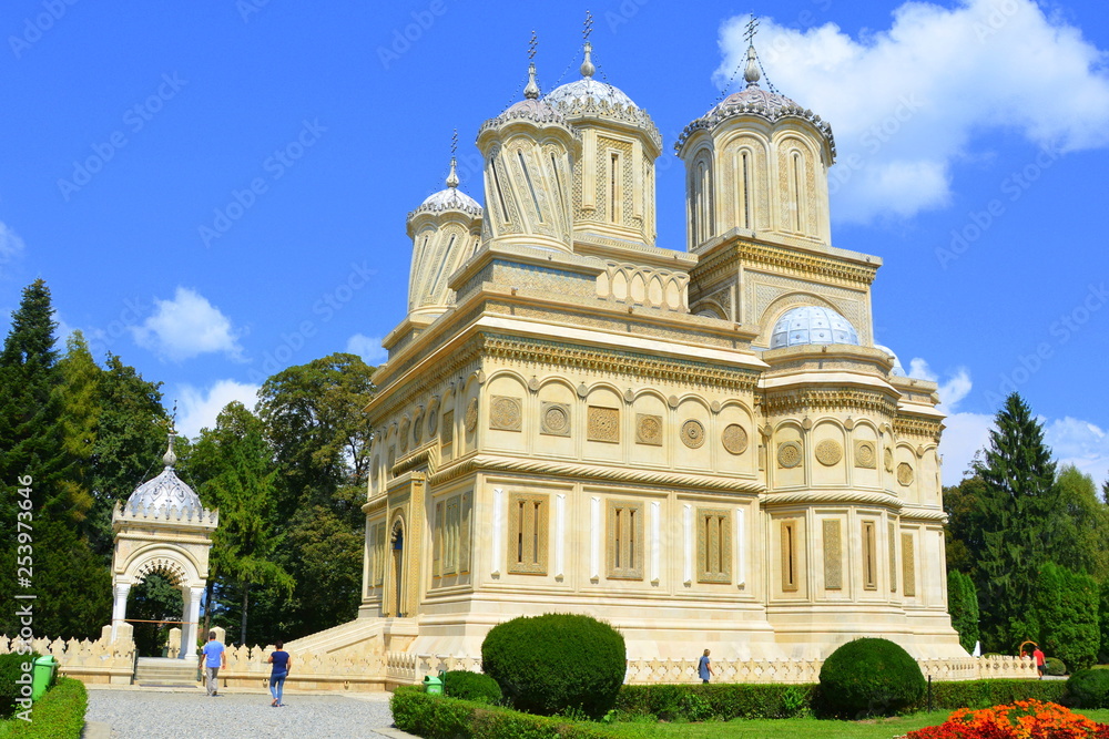 Cathedral of Curtea de Argeș (early 16th century) is a Romanian Orthodox cathedral in Curtea de Argeș, Romania