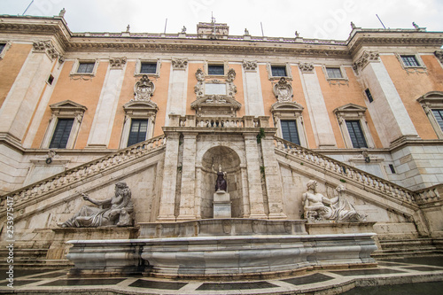 Rome, Italy - November 2018: History center Streets of Rome, Italy