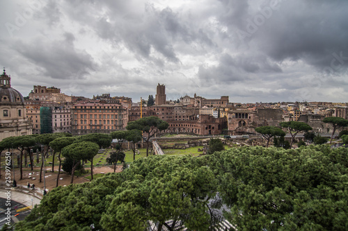 Rome, Italy - November, 2018: View from the Terrazza delle Quadrighe roof terrace on top of the Vittoriano Museum Complex. © F8  \ Suport Ukraine