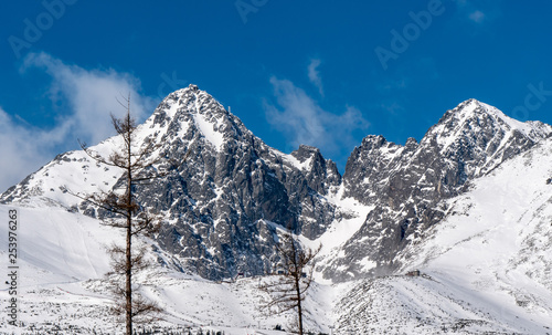 View of Tatry mountains from ski resort Tatrzanska Lomnica in slovakia © Jarek Fethke