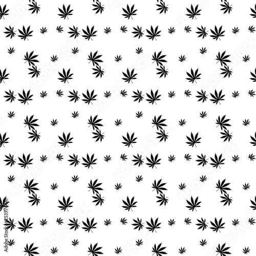 Marijuana leaf pattern. Simple illustration of marijuana leaf vector pattern for web © Elnur