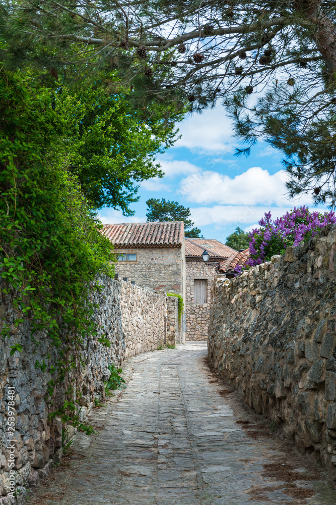 Narrow street in Medinaceli, Spain