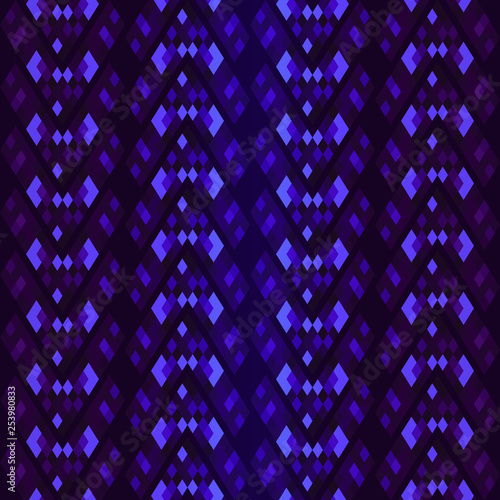 Seamless checkered iridescent blue-purple pattern.