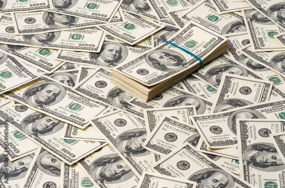 Background of 100 dollar bills Background of 100 dollar bills