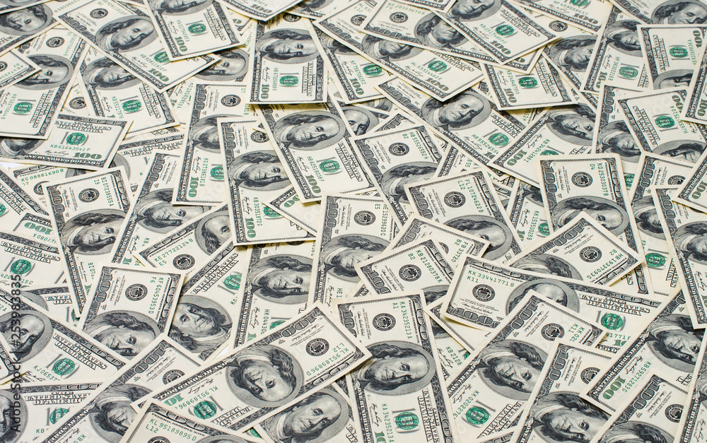 Background of 100 dollar bills Background of 100 dollar bills